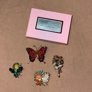 Gail Grant fine costume jewelry. Gold plated pendants w/ cubic zirconia stones.